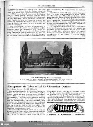 Hörapparate als Nebenartikel für Uhrmacher-Optiker