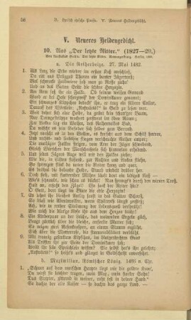 V. Neueres Heldengedicht