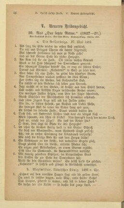 V. Neueres Heldengedicht