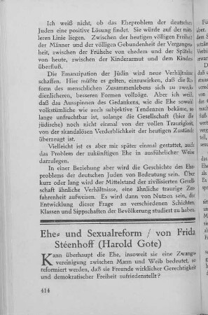 Ehe- und Sexualreform