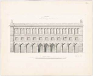Erweiterung der Bauakademie, Berlin 2. Projekt: Ansicht von der Straße