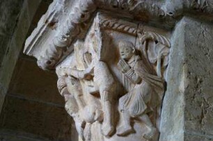 Frankreich. Bourgogne. Yonne. Vezelay. Basilique Sainte Madeleine. Sauelenkapitel