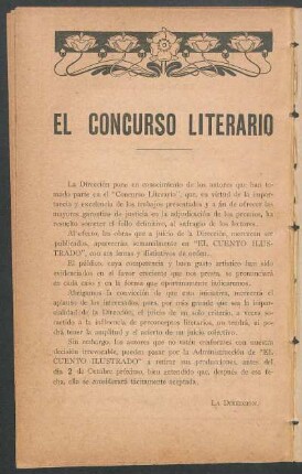 El concurso literario