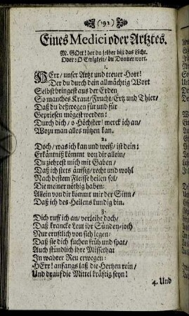 Eines Medici oder Artztes.