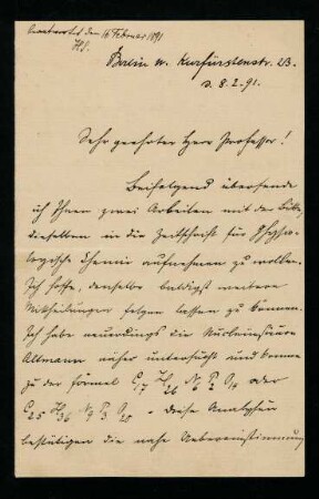 Berlin, 08.02.1891.