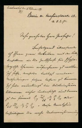 Berlin, 08.02.1891.