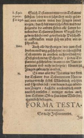 Forma Testamenti nuncupativi.