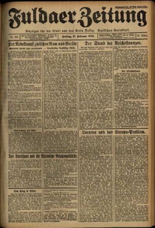Ausgabe vom Freitag, den 12. Februar 1926.