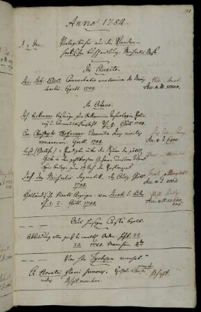 Verlagsbücher aus der Vandenhoeckschen Buchhandlung. Michaelis Messe. - Aus hiesiger Casse bezahlt. - Von Hhn Tychsen verehrt.