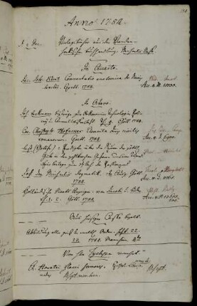 Verlagsbücher aus der Vandenhoeckschen Buchhandlung. Michaelis Messe. - Aus hiesiger Casse bezahlt. - Von Hhn Tychsen verehrt.