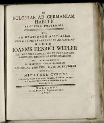 2: De Poloniae ad Germaniam habitu prolusio .... 2