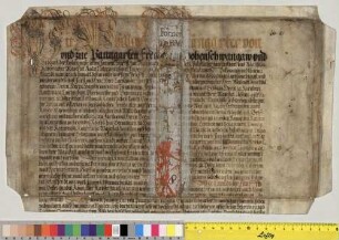 Prunkurkunde - Studienbibliothek Dillingen XV Fragm. 21