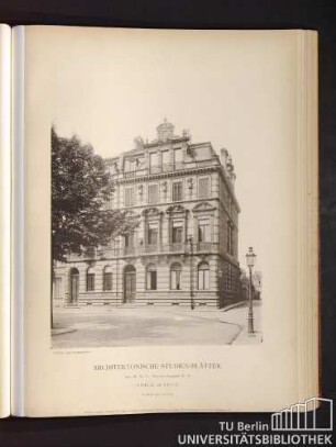 Architektonische Studienblätter. Serie III, No. 91. Wohnhaus Langgasse No. 35. Coeln am Rhein.