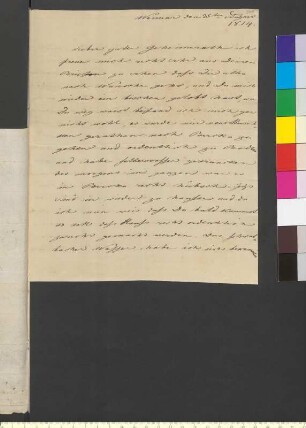 Brief von Goethe, Christiane von an Goethe, Johann Wolfgang von