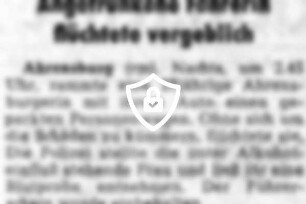 Angetrunkene Fahrerin flüchtete vergeblich