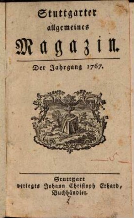 Stuttgarter allgemeines Magazin, 1767,1/2