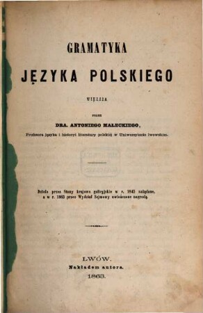 Gramatyka języka polskiego : większa