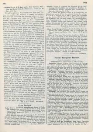 382 [Rezension] Bultmann, Rudolf, Die Geschichte der synoptischen Tradition