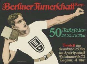 Berliner Turnerschaft - 50 Jahrfeier