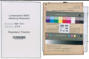 Entnazifizierung Friedrich Rosenland , geb. 25.09.1900 (Werkmeister)