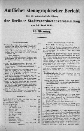 Sitzung 13, 24. Juni 1932