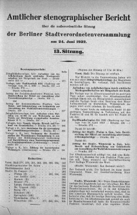 Sitzung 13, 24. Juni 1932