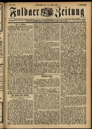 Ausgabe vom Samstag, den 11. Juli 1891.