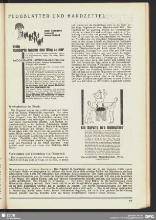 Flugblätter und Handzettel