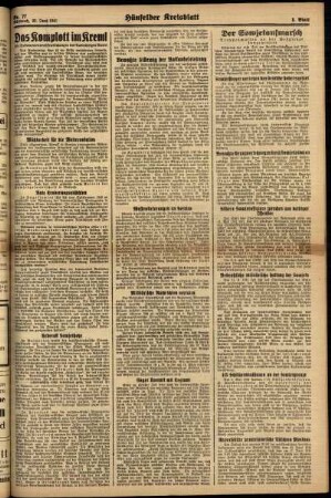 Zweite Ausgabe vom Mittwoch, den 25. Juni 1941.