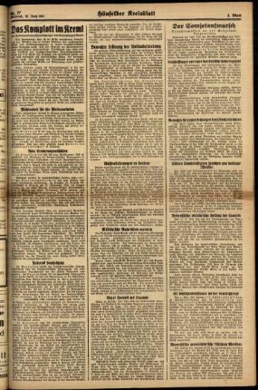 Zweite Ausgabe vom Mittwoch, den 25. Juni 1941.