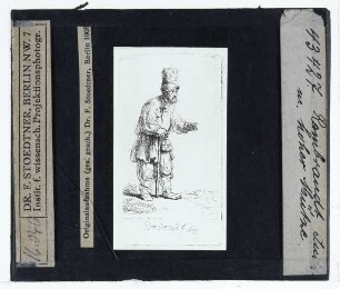 Rembrandt, Mann mit hoher Mütze (Radierung B133-1)