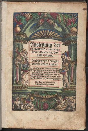 Auslegung der Episteln vnd Euangelien vom Aduent an, bis auff Ostern.