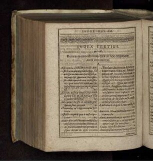 Index Rerum. Index Tertius. qui est Rerum memorabilium quae in hoc commentario continentur.