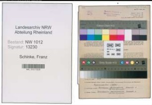 Entnazifizierung Franz Schinke , geb. 01.12.1909 (Ingenieur)