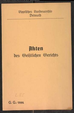 Anna Magdalene Voß aus Oerlinghausen gegen Simon Henrich Düning in Oerlinghausen, wegen einer Eheklage