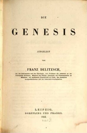 Die Genesis