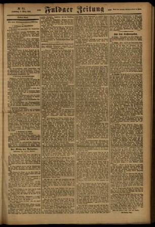 Dritte Ausgabe vom Samstag, den 05. März 1921.