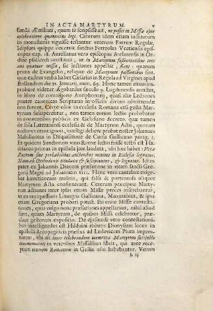 Acta Primorum Martyrum Sincera et Selecta ... : his praemittitur Praefatio Generalis, in qua refellitur Dissertatio XI. Cyprianica Henrici Dodwelli de paucitate Martyrum