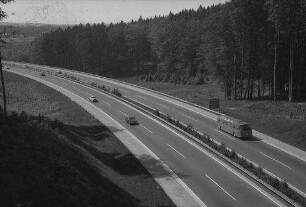 Rohrbrunn: Autobahn von der Brücke der B 8, Richtung Rohrbrunn