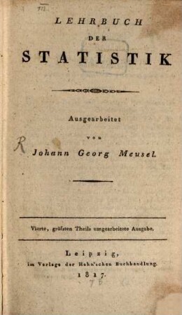 Lehrbuch der Statistik