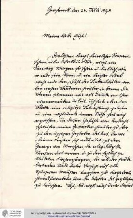 Brief vom 24.07.1898