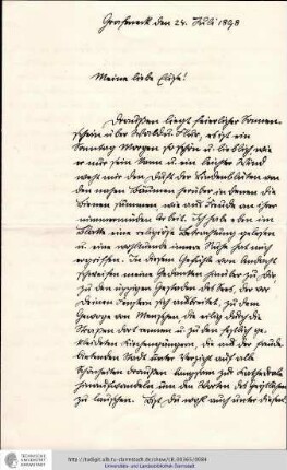 Brief vom 24.07.1898