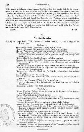320, VI. Vereinschronik