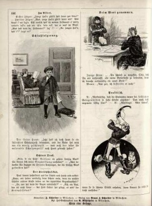 "Schlußfolgerung" "Beim Wort genommen" "Praktisch"