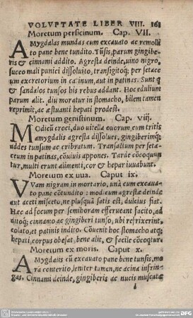 Moretum ex uva. Caput IX.
