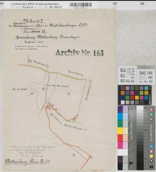 Oberheuslingen (Freudenberg), Niederheuslingen (Freudenberg), Separation Ober- und Niederheuslingen, Urkarte 1 Bottenberg Flur A