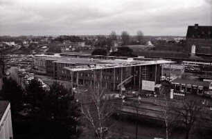 Mommsenstraße 14 (Gebäude F) vor der Fertigstellung vom Hochhaus aus gesehen