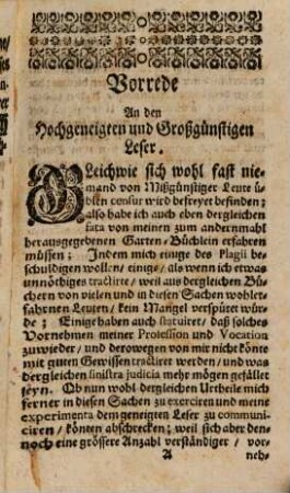 Georgii Holyk Neu-vermehrtes Vierfaches Garten-Büchlein : Worinnen Im I. wird erkläret und gezeiget die neu-erfundene Arth der Copulation und Triangulation, wie auch Incorporation ... von Pfropffen, Absaugen, Oculiren ... Im II. wird gehandelt von Blumen, absonderlich von Vergrösserung der Nelcken. Im III. von Küchen-Gewächsen ... Im IV. von denen Curieusen Künsten und besonderen Wissenschafften, so zum Garten-Bau und Haußhaltung sehr nützlich und dienlich sind