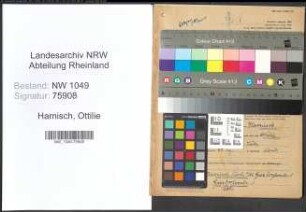 Entnazifizierung Ottilie Harnisch , geb. 28.02.1894 (Betriebsfuehrerin)