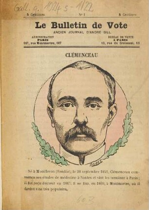 Le bulletin de vote. 1/22. [1879]